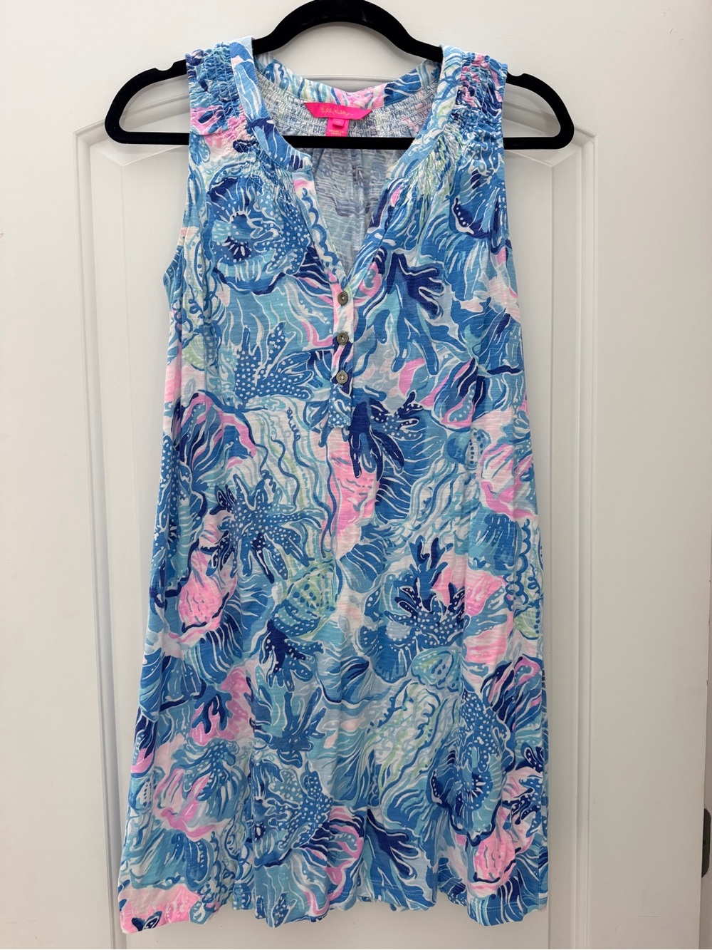Lilly Pulitzer Essie Dress size Medium, blue and pink